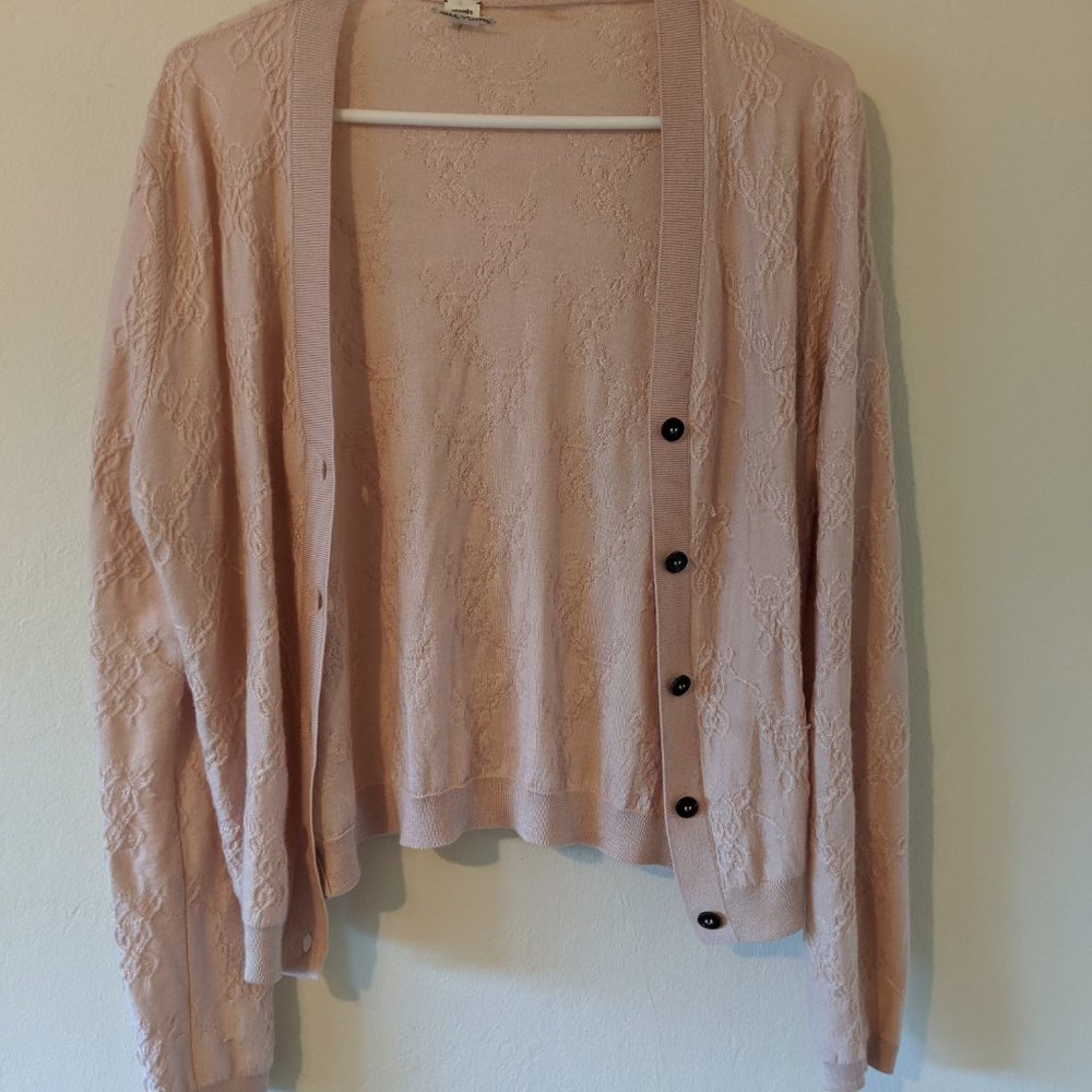 Hermes Paris Used Cardigan Pink Small